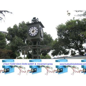 Buy cheap double side clocks city clocks rural clocks with minute hour second hand 1m 1.2m 1.5m diameters from wholesalers