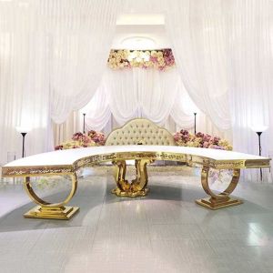 Buy cheap 48 Inch 6 X 30 MDF Church Banquet Tables Half Moon Shape Top Luxury Steel from wholesalers