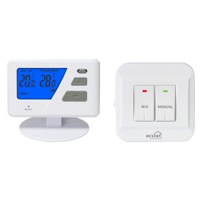 Buy cheap 230V RF Thermostat Wireless Room Non-programmable Thermostat Featuring Standby Current 20uA and Transmission Distance Approx 50m Suitable for HVAC Control Systems from wholesalers