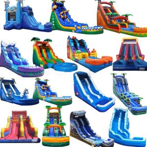 Tarpaulin Inflatable Water Slide Commercial Giant Adult Amusement Park Water