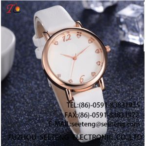 Buy cheap wholesale  Pu watch Round dial alloy case  quartz watch fashion watch concise style pu strap elegant style from wholesalers