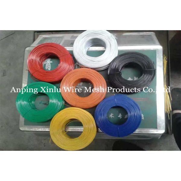Blue Building Double Loop Tie Wire PVC Coated Q195 BWG16 With 160mm Long