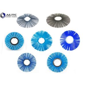 Buy cheap 10" 25" Bobcat Sweeper Brush Flat Wafer Flat Ring Sweeper Broom Brushes PP Steel Mix Wire Galvanized Iron Fastening from wholesalers