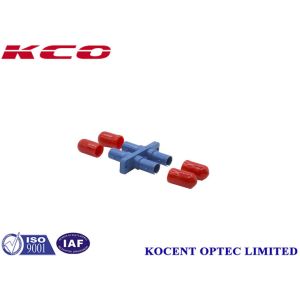 China Plastic AUPC St Fiber Adapter 0.10dB Repeat With Dust Cap Duplex Industrial on sale