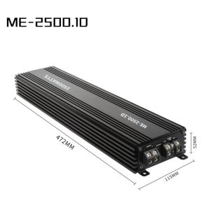 Class D Car Audio Power Amplifier RMS 2500Wrms 1 Ohm Impedance Spl Mono Power