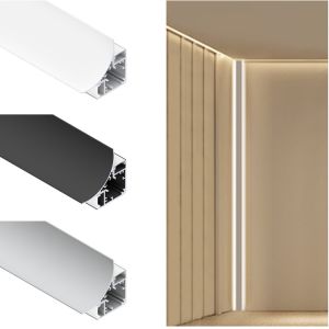 Buy cheap Angle Shape LED Strip Aluminum Profile Anodizing Finish With PMMA Cover product