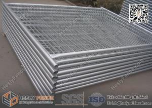 Buy cheap 42microns hot dipped galvanized Temporary Site Fence Panels, 2100mm high, 32mm O.D pipe, 60X150mm mesh aperture product