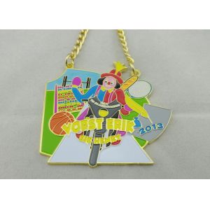 Buy cheap 3.5mm Color Clown Logo Personalized Carnival Medal For Kids With Gold Chain from wholesalers