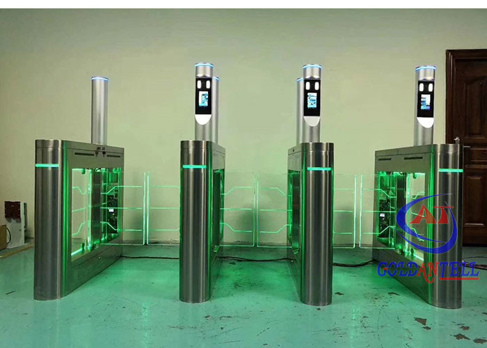 Buy cheap Pedestrian Swing Gate Barrier Portable Face Recognition Optical Access Control Turnstile from wholesalers