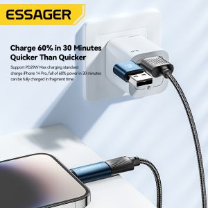 Buy cheap ESSAGER ES-X49 65W Usb to Type C Lightning 4 in 1 Charger Data Cable for Phone Laptop from wholesalers