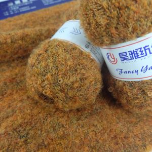 Polyester Recycled Blended Colored Loop Yarn 1/5.5NM Anti Pilling