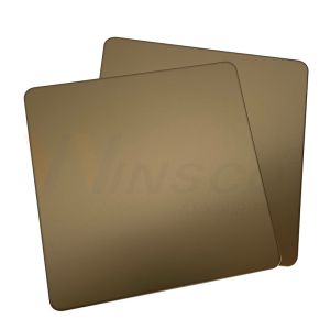 Buy cheap Sand Blasted Decorative Stainless Steel Sheet 0.3-3mm Golden Mirror SS Sheet Champagne Gold Coating from wholesalers