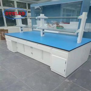 Buy cheap Customized Lab Workbenches with Shelves for Rectangular Design and Multi-Functional Socket from wholesalers