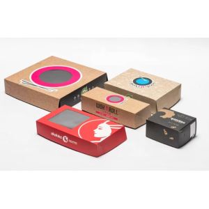 BAP Free Customized Paper Box Custom Printed Kraft Boxes For Sushi Cake Food