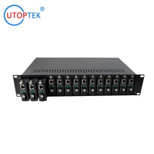 Buy cheap Media converter RACK Chassis Mount 14/16slots 19in 2U dual AC power for CCTV Network using from wholesalers