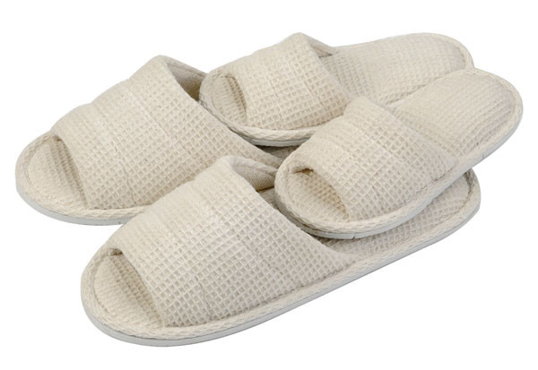 Quality open toe terry slippers for hotel use for sale