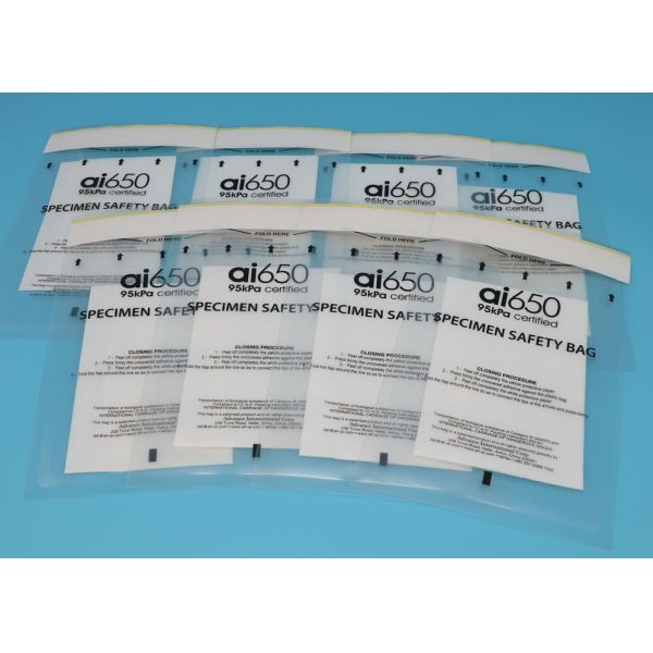 Quality Security 95kPa Specimen Transport Bag , Biohazard Detection Specimen packing Bags for sale