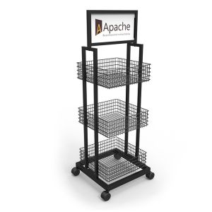 Buy cheap Demountable Water Bottle Display Rack Beverage Display Stand With Casters from wholesalers