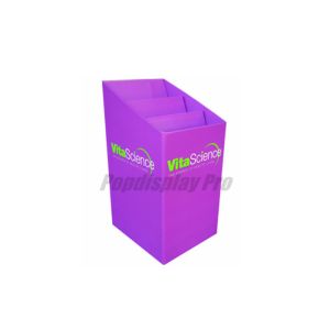 Buy cheap Purple Cardboard Display Bins 3 Sections Glossy Lamination With Pp Film product