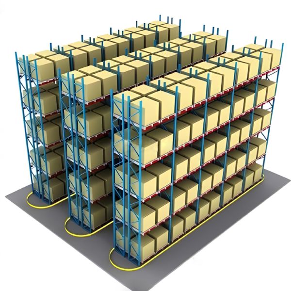 Narrow-Aisle Pallet Rack with High Space Utilization, Enhanced Vertical Storage,