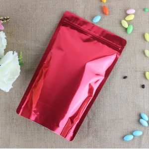 custom printed frosted resealable stand up Aluminum foil Zipper Plastic pouch