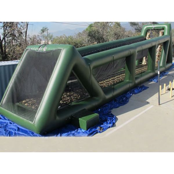 Buy cheap High 80ft Green Inflatable Sports Games Long Giant Inflatable Zip Line For Adults from wholesalers