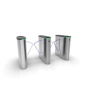 Two Direction Waist High Turnstile Flap Barrier , 24VDC Security Entrance