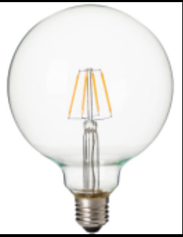 Buy cheap LED Filament 8w G125 800 Lumen LAMP Retro Saving Energy Indoor Chips Transparent Glass Bulb House Office Used EU Model from wholesalers