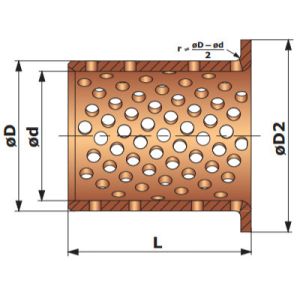 Buy cheap Homogeneous Bronze Bushing With Perforated Flange from wholesalers