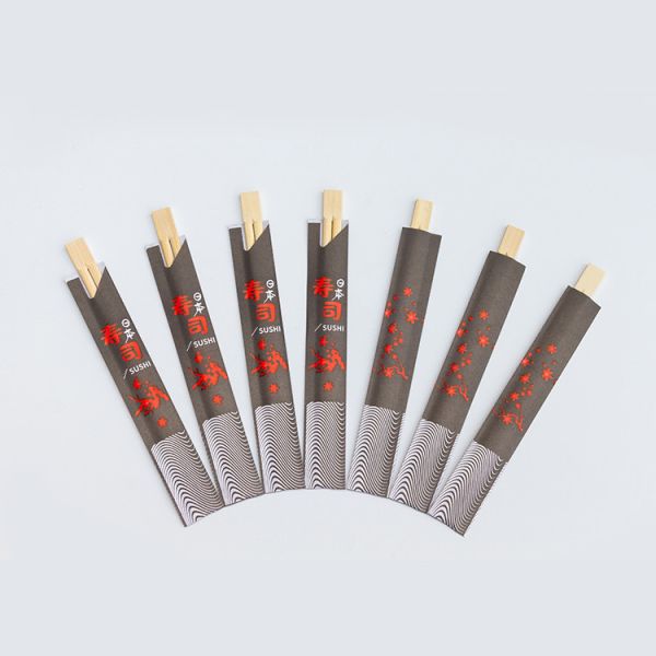 Quality Disposable Chinese Japanese Bamboo Chopsticks With Paper Wrapped for sale