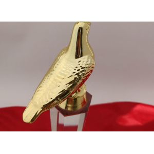 Custom Logo Crystal Trophy Cup Three Sizes Optional With Resin Pigeon