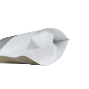 Buy cheap Custom Logo Flat Bottom Pouch With Window Zipper For Food Snack Nuts White Kraft Paper Packaging Bags from wholesalers