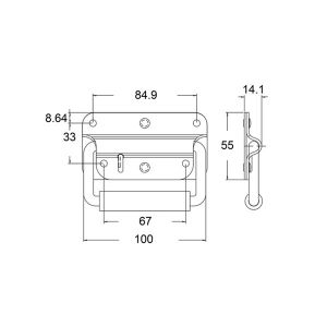 Buy cheap Mini Sprung surface handle, MS-H1033Z,Rohs from wholesalers