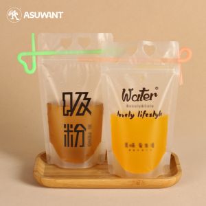 Buy cheap CMYK OPP Metallized Liner Transparent k Bags With Straw Hole from wholesalers