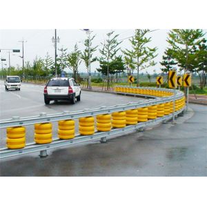 Buy cheap Yellow Orange Polyurethane Highway Roller Crash Barrier 350*500mm from wholesalers