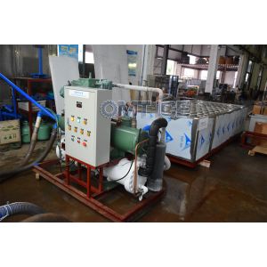 8 Ton / 24hrs Ice Block Maker Machine Water Cooling Save Space For Seafood