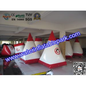Buy cheap Red and White Inflatable Paintball Air Bunkers Custom Made , 3 Years Warranty from wholesalers