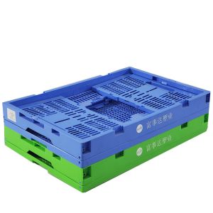 Buy cheap 600x400x255mm Fold Collapsible Plastic Storage Crate Stacking Logistics Packaging from wholesalers