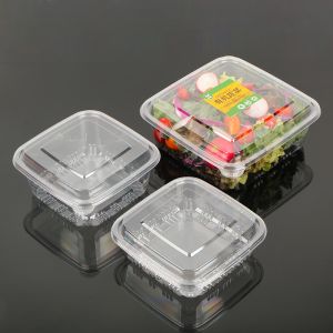 Buy cheap Disposable Plastic Salad Sweetmeat Preserved Fruit Packaging With Lid from wholesalers