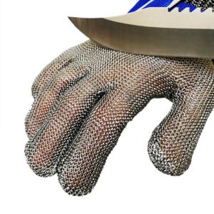 Buy cheap 25CM 5 Finger Safety Metal Mesh Gloves Cut Protection from wholesalers