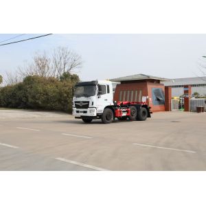 Buy cheap Fuel Type Diesel 3-22 Tons Trash Hook Lift Upper Body Structure DFAC Hook Lift Roll on Roll off Garbage Truck from wholesalers