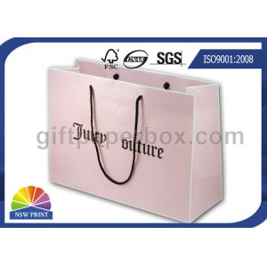 Buy cheap Recycled Custom Paper Shopping Bags Pink Color Euro Tote Bags With Handle from wholesalers