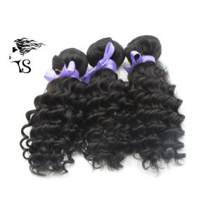 Buy cheap Grade 8A Brazilian Weft Hair Extensions , Deep Wave Curly Human Hair Extensions product