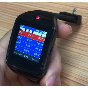English/Spanish/German language customizable wireless watch receiver pager