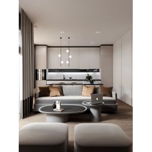 Buy cheap stylish Fitted EB Board Kitchen Cabinets White And Black Modern Customized product