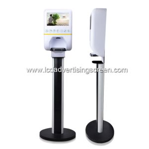 China Floor Standing 10 Wifi LCD Advertising Screen With Plastic 1000ml 1200ml Liquid Alcohol Soap Hand Sanitizer Dispenser on sale
