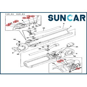 Buy cheap Crawler Excavator LZ00469 Standard Arm Seal Repair Kit Fits Case CX75SR CX80 Cylinder Assy from wholesalers