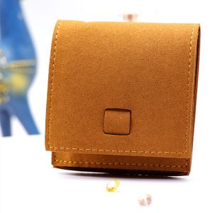 Flap Fabric Drawstring Gift Bags Embossed Logo With Microfiber Material