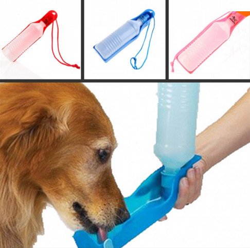 Quality 500ml healthy drinks for dog fountain Potable Pet Dog Cat Water Feeding Drink Bottle for sale