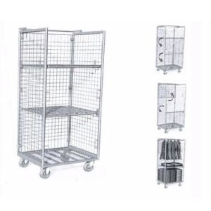 Buy cheap No Top Shelf Laundry Wire Utility Cart Three Mesh Layers With Hanger from wholesalers